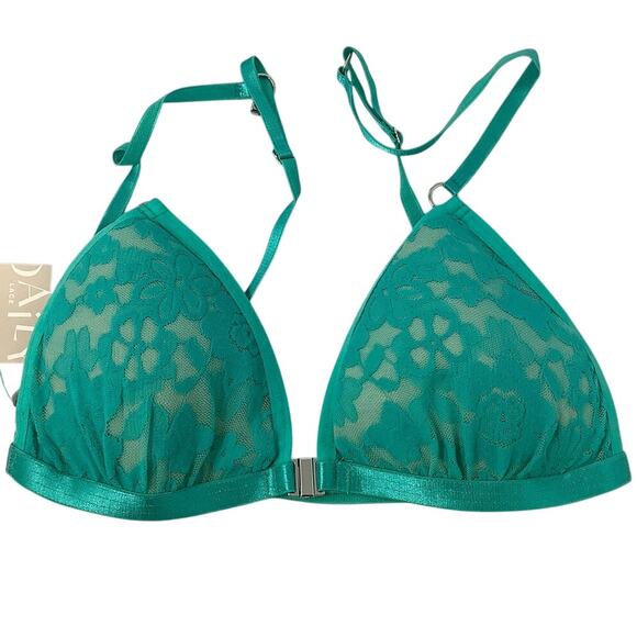 Hanky Panky Women's XS Green Daily Lace Soft Convertible Padded Bralette G28-6 - Picture 1 of 5